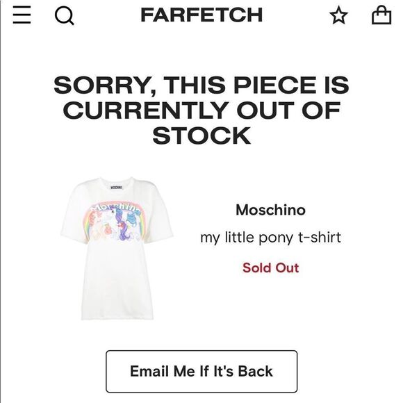 Moschino x My Little Pony Collab Black T-shirt by Jeremy Scott NWT SZ M 2018 - Picture 9 of 12
